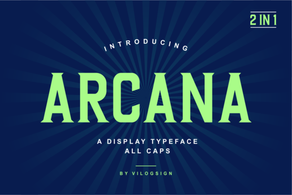 Discover Arcana: A Modern Display Font for Creative Projects