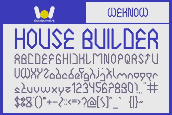 House Builder: A Minimal, Techno-Styled Display Font for Modern Marketers