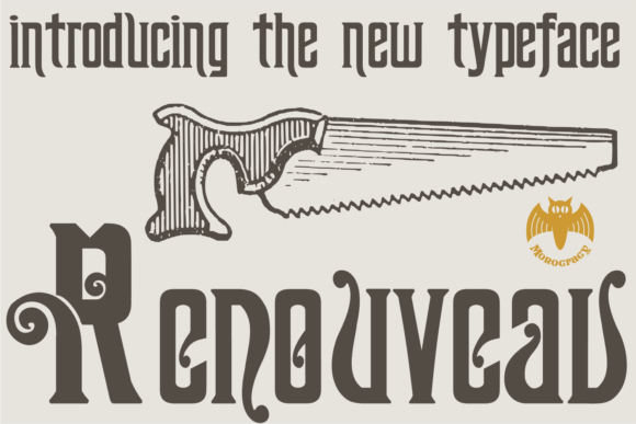 Renouveau: A Vintage Display Font for Crafters and Creators