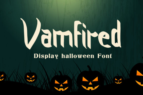 Vamfired: A Spooky and Unique Display Font for Halloween Designs